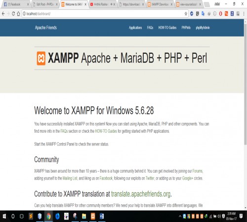 xampp home page-phpdark.com